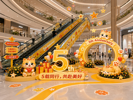 商场美陈与快闪店联动设计：如何实现 1+1>2 客流效应？肆墨设计
