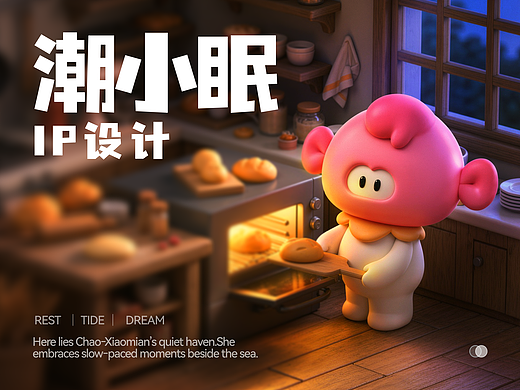 IP形象设计｜潮汐app-「潮小眠」