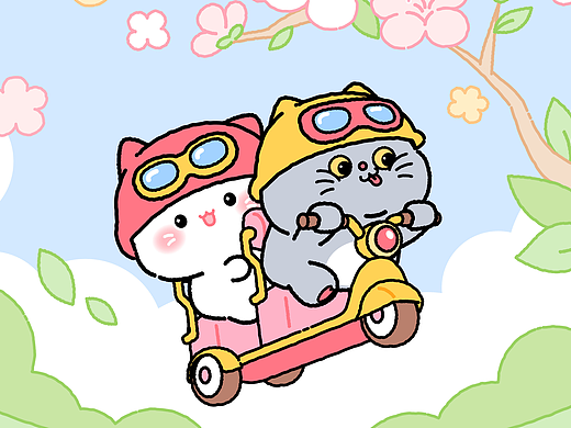 歪嘴猫和桃桃~卡通IP合集