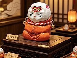 塑新社手作彩塑幸运马喽之打坐款