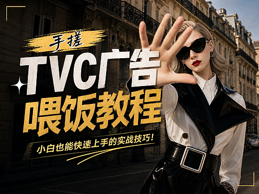 手搓TVC广告大片，喂饭教程！