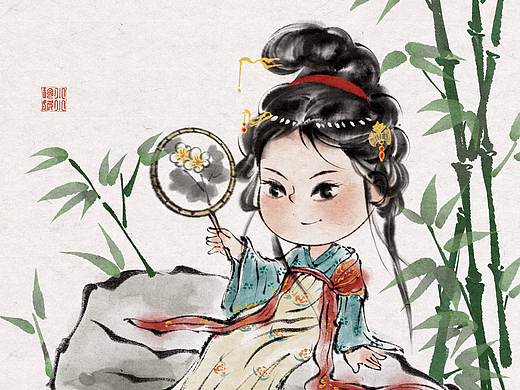 水墨人物插画