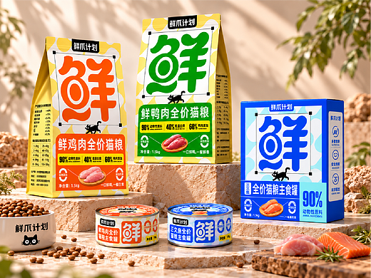 鲜爪计划 | 系列猫粮包装