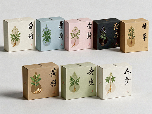 【墨象·草本】手写行书的中草药视觉体系
