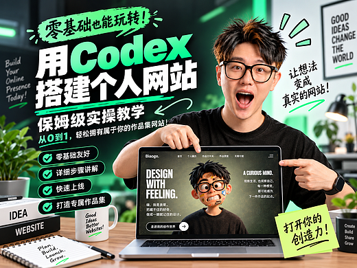 Vibe Coding自制设计师个人网站 