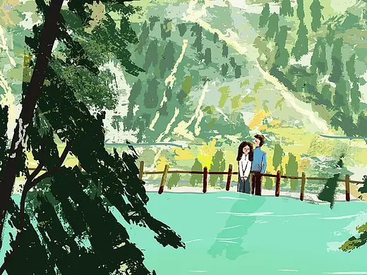 旅行插画绘制