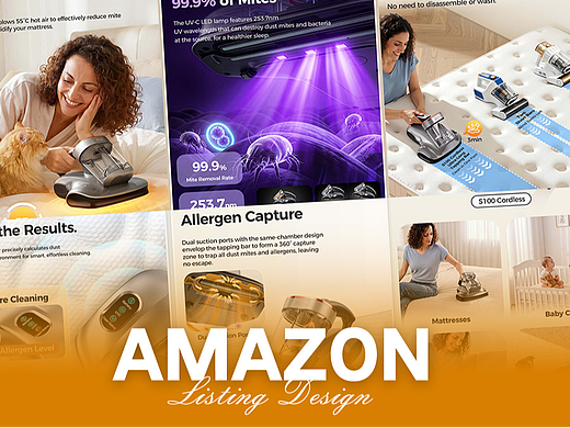 小家电 无线除螨仪-Amazon亚马逊主副图A+设计