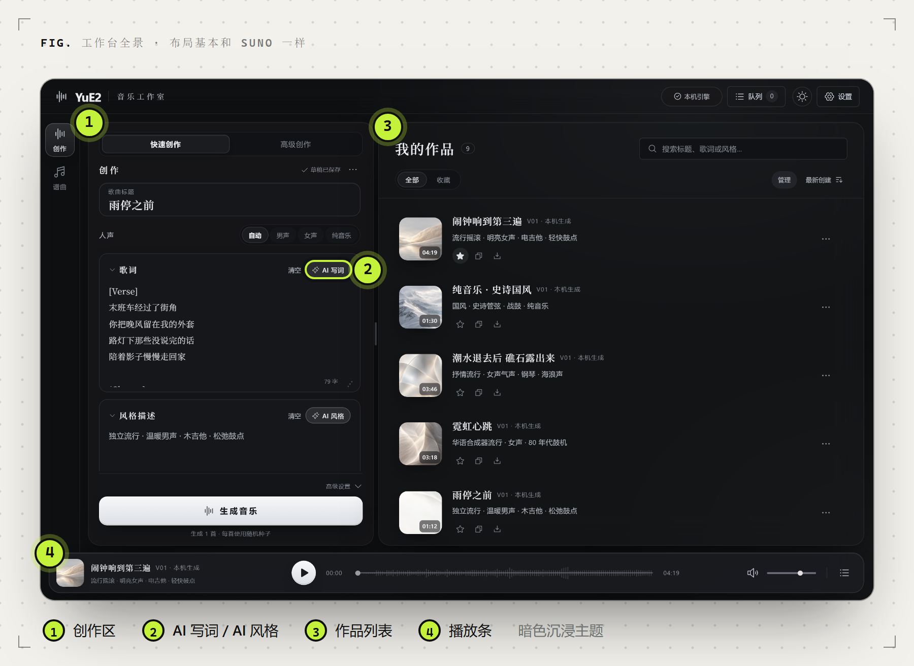 我把开源最强的 AI 音乐模型，做成了一个像 Suno 一样顺手的工作台（图ZMTU5MzM5NzY=） - 教程 - 站酷设计师OLDX原创素材 - 站酷ZCOOL