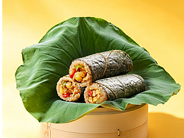 荷叶饭团-寿司饭团线下宣传图美食拍摄
