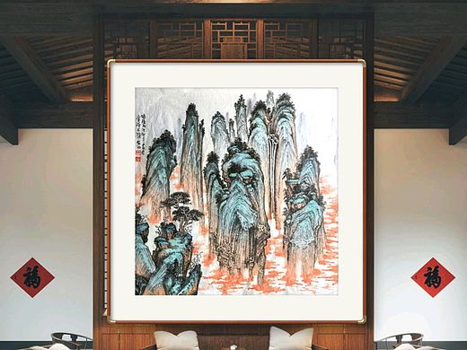 奇峰霞霭