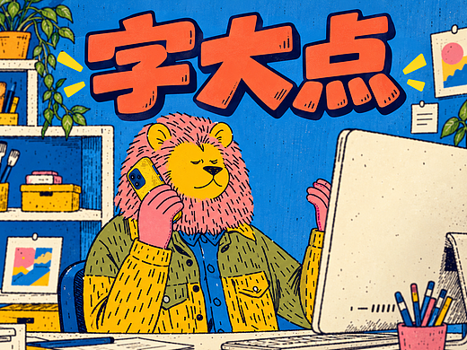 《字大点》
