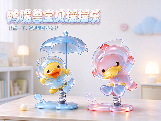 雨中漫步——鸭嘴兽宝贝摇摇乐玩具设计