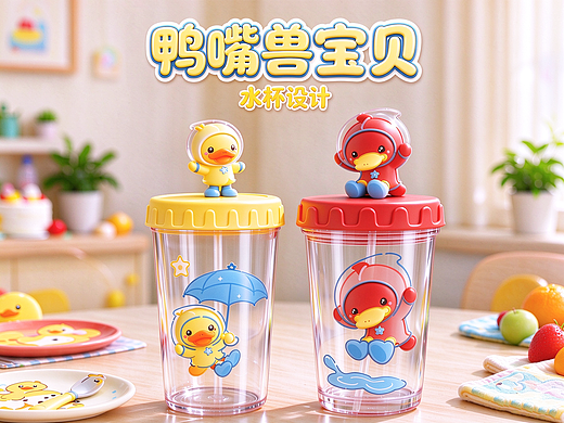 童趣盎然—鸭嘴兽宝贝水杯设计