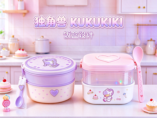 赏心悦目—独角兽KUKUKIKI饭盒设计