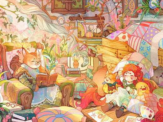 绘本风插画二