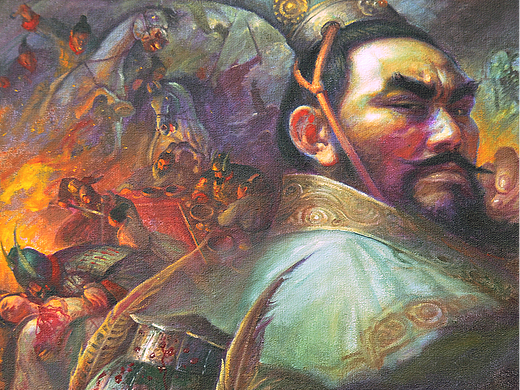 油画作品《楚汉之战》