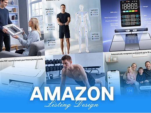 美容与个护 体脂秤-Amazon亚马逊主副图A+设计