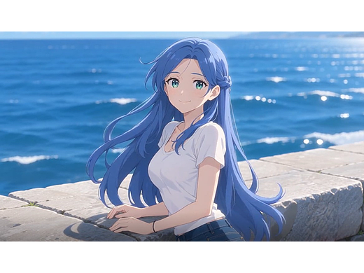 夏日海岸(个人主页-ZNzQzMDgyNTI=) - AI作品 - 站酷设计师熊猫爱吃小竹子原创素材 - 站酷ZCOOL