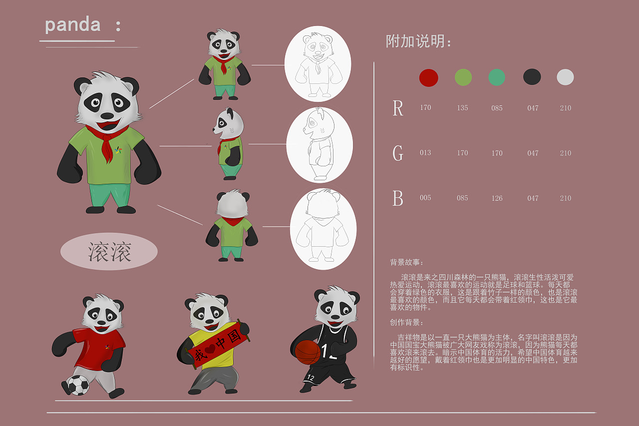 吉祥物-滚滚（图ZMjA1MjA5ODY0） - IP形象 - 站酷设计师天天吃饱就睡原创素材 - 站酷ZCOOL