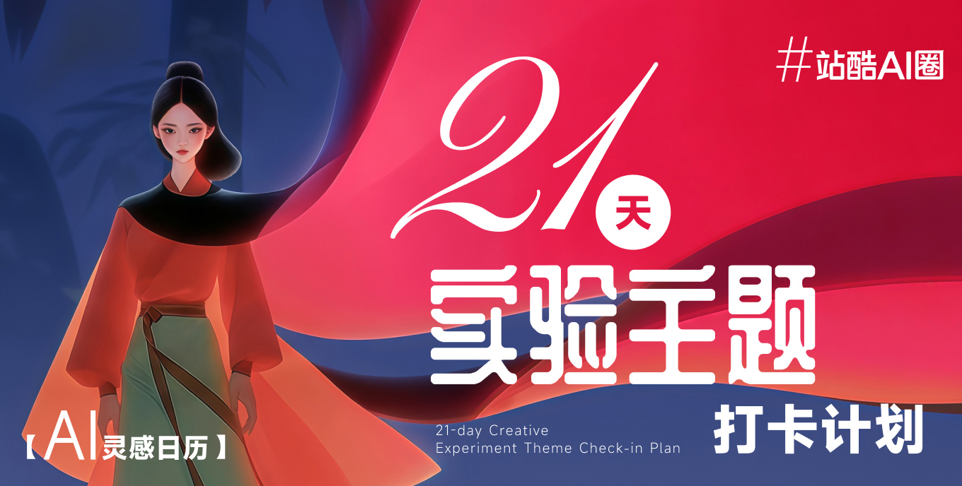 #站酷AI圈|AI灵感日历- 21天实验主题打卡计划 