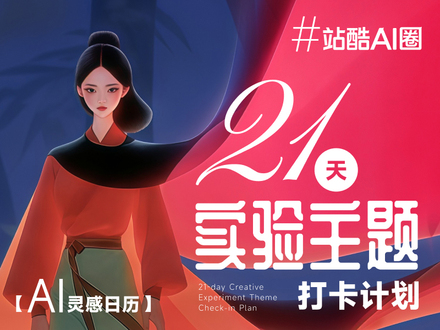 #站酷AI圈|AI灵感日历- 21天实验主题打卡计划 