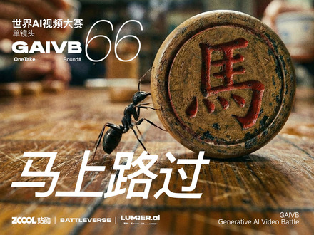 站酷 x BATTLEVERSE 世界AI视频大赛 Vol.66 马上路过