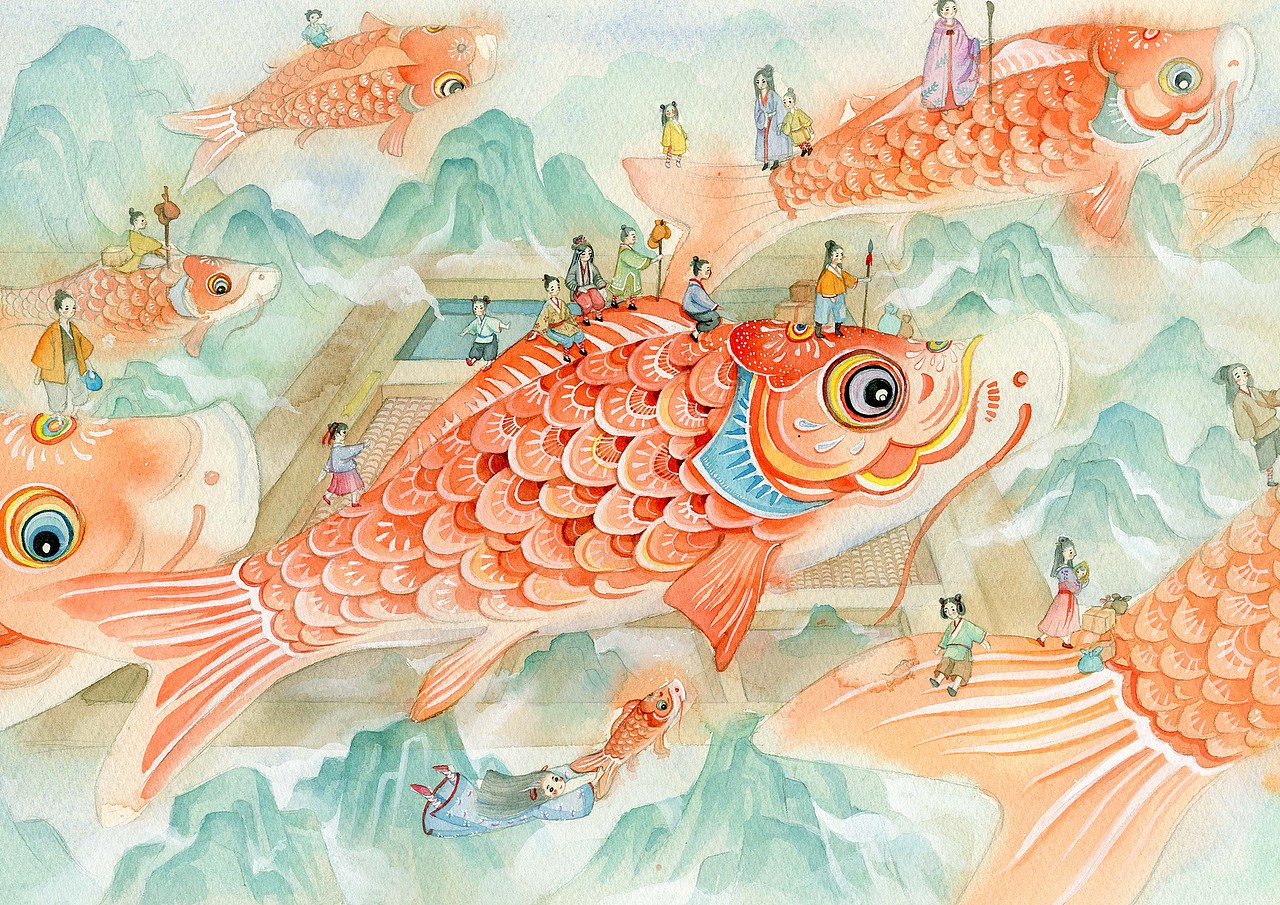 搜神记-觅妖|插画|商业插画|法海过海_原创作品-站酷zcool