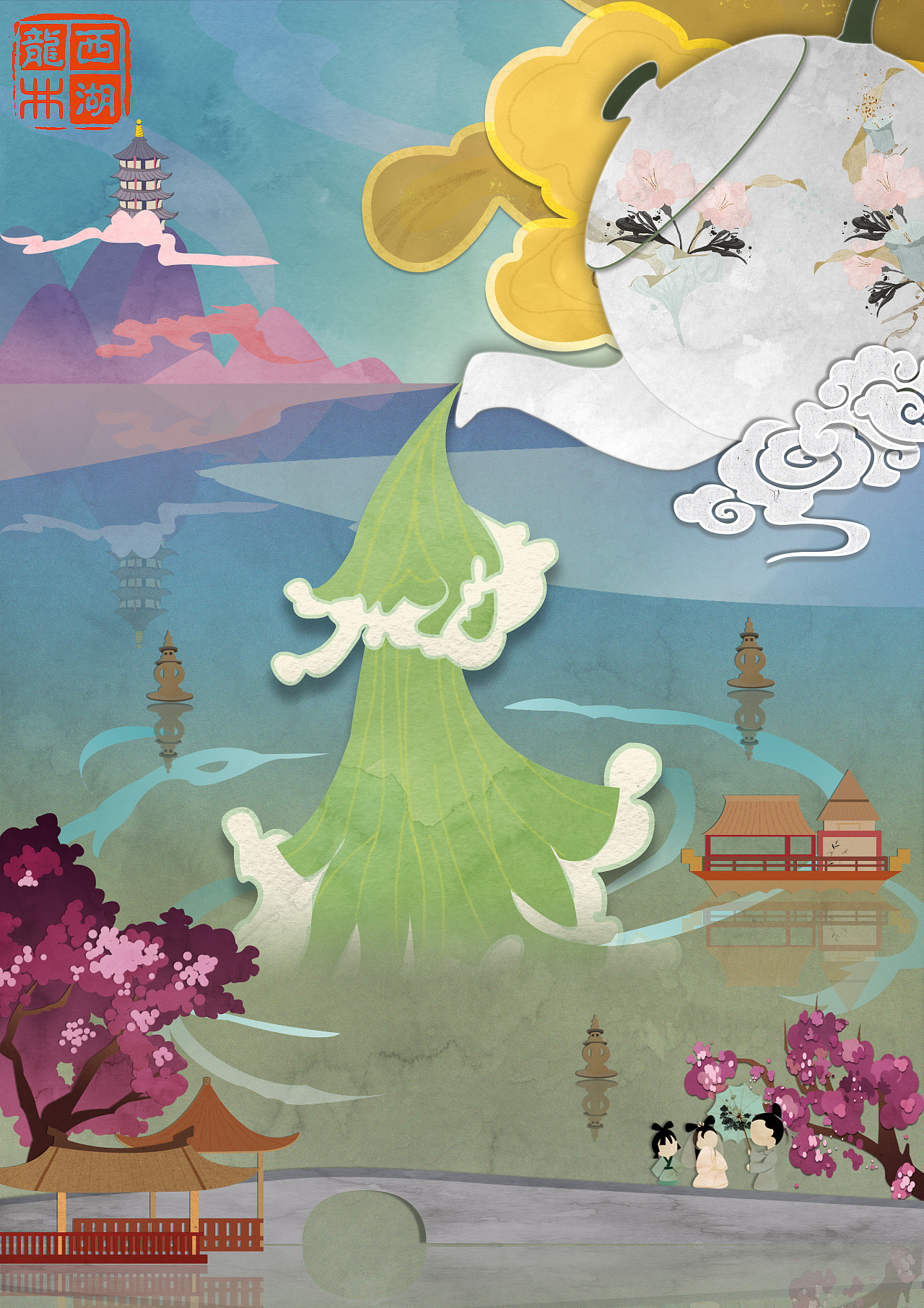 云南普洱,黄山毛峰与当地风土人情相结合表达茶主题