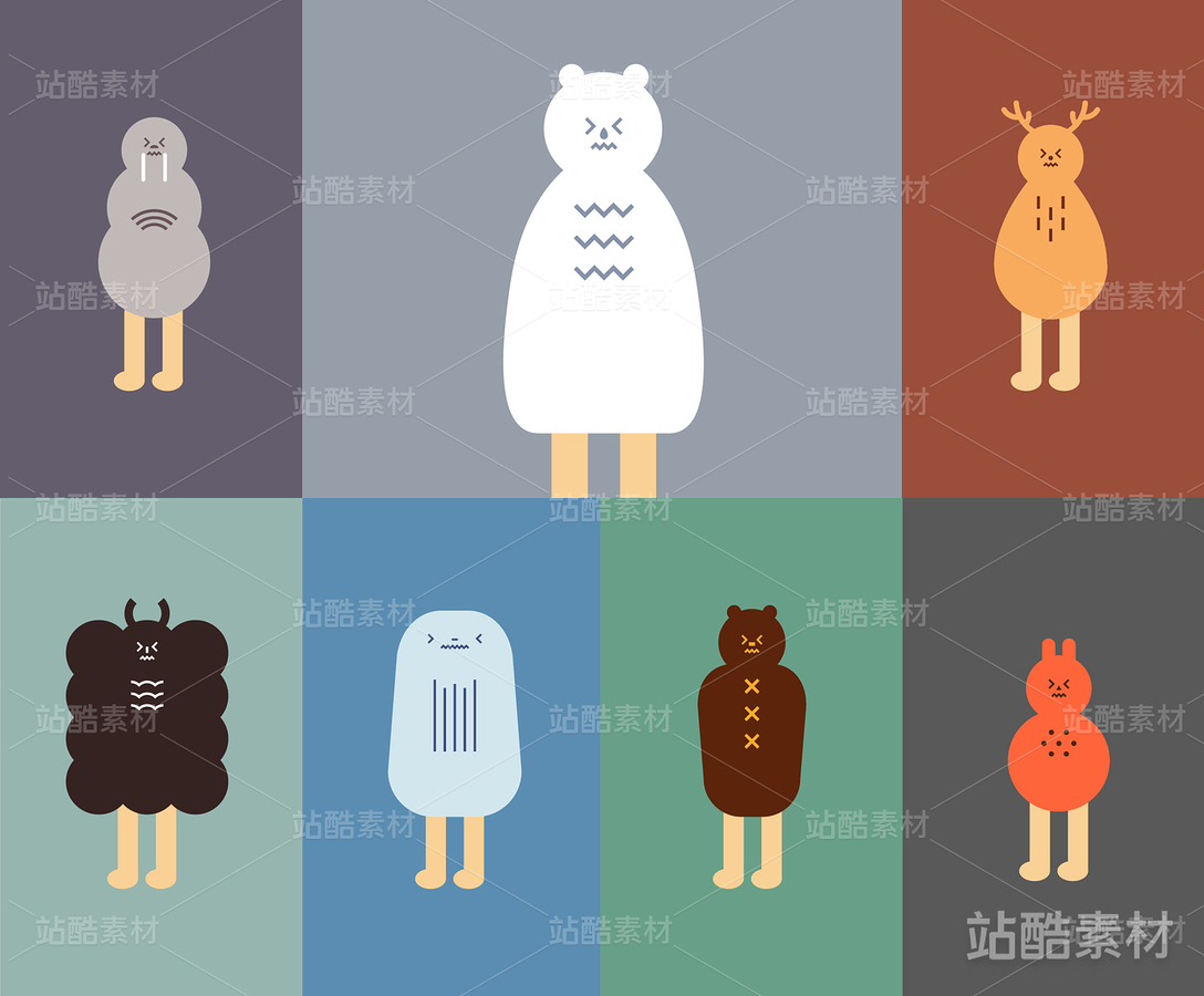 矢量北欧动物冰棍系列插画素材（主预览-1532） - 未分类 - 站酷设计师Fireye峰原创素材 - 站酷ZCOOL