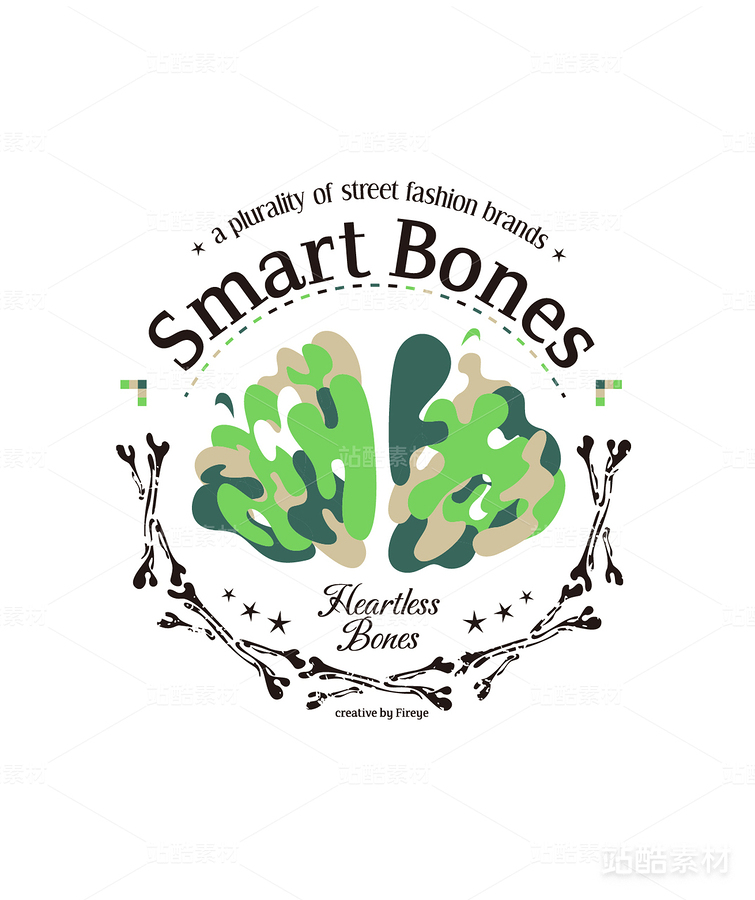 迷彩头脑矢量潮流插画服装印花（主预览-1568） - 未分类 - 站酷设计师Fireye峰原创素材 - 站酷ZCOOL