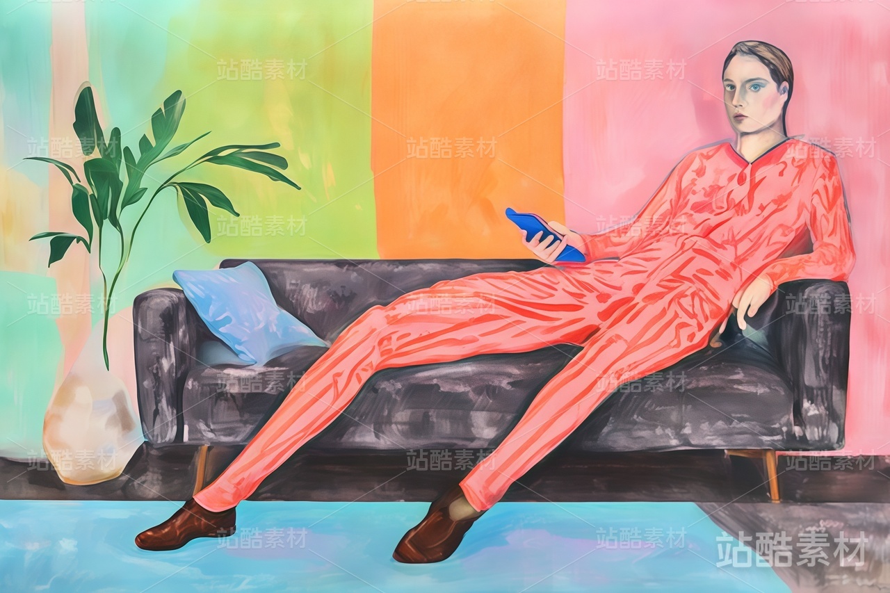 插画-「躺平的人生」