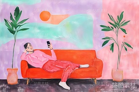 插画-「躺平的人生」（导航-2413） - 未分类 - 站酷设计师晚晚晚星原创素材 - 站酷ZCOOL
