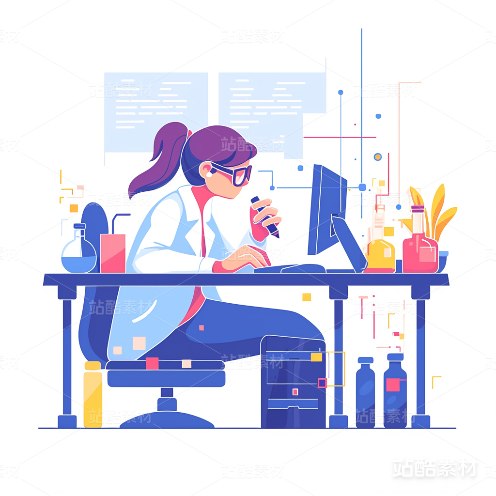 扁平界面UI插画简约风图标职业卡通