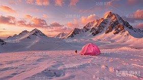 12張粉紅色調(diào)雪山高清圖片（免費(fèi)）（導(dǎo)航-3739） - 未分類 - 站酷設(shè)計(jì)師明原創(chuàng)素材 - 站酷ZCOOL