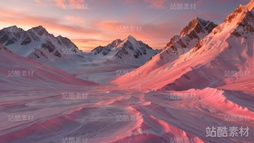 12張粉紅色調(diào)雪山高清圖片（免費(fèi)）（導(dǎo)航-3730） - 未分類 - 站酷設(shè)計(jì)師明原創(chuàng)素材 - 站酷ZCOOL