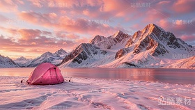 12張粉紅色調(diào)雪山高清圖片（免費(fèi)）（導(dǎo)航-3735） - 未分類 - 站酷設(shè)計(jì)師明原創(chuàng)素材 - 站酷ZCOOL