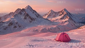 12張粉紅色調(diào)雪山高清圖片（免費(fèi)）（導(dǎo)航-3728） - 未分類 - 站酷設(shè)計(jì)師明原創(chuàng)素材 - 站酷ZCOOL