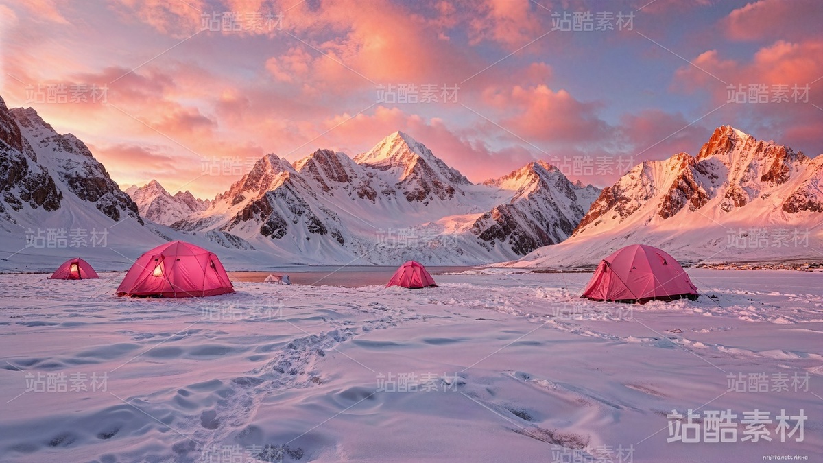 12張粉紅色調(diào)雪山高清圖片（免費(fèi)）（主預(yù)覽-3731） - 未分類 - 站酷設(shè)計(jì)師明原創(chuàng)素材 - 站酷ZCOOL