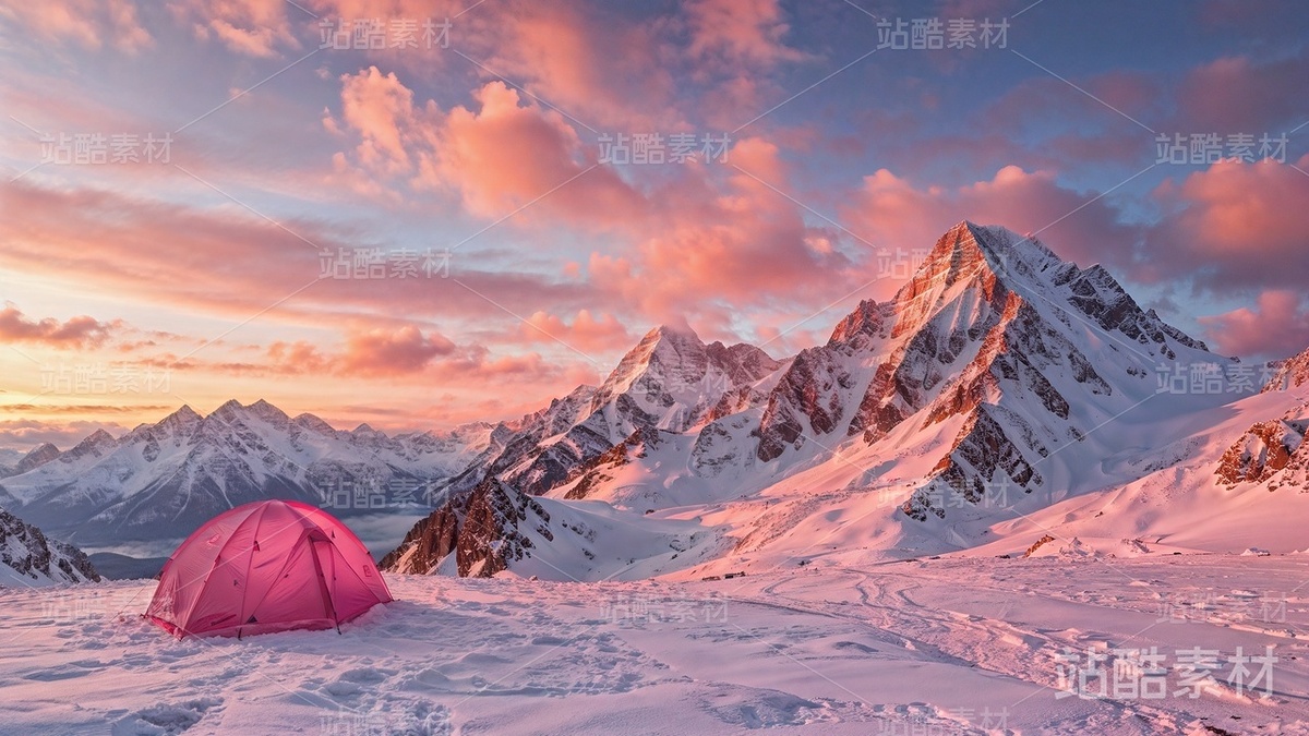 12張粉紅色調(diào)雪山高清圖片（免費(fèi)）（主預(yù)覽-3733） - 未分類 - 站酷設(shè)計(jì)師明原創(chuàng)素材 - 站酷ZCOOL