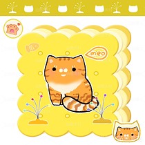 可爱猫咪夹心饼干插画素材（导航-3917） - 未分类 - 站酷设计师颜色列传U炉炉原创素材 - 站酷ZCOOL