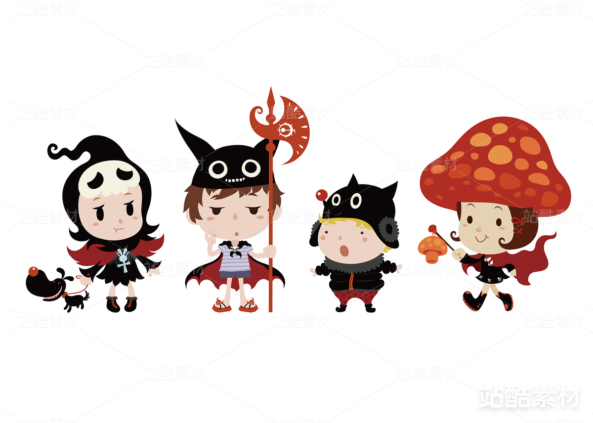 原創(chuàng)人物4人組（主預(yù)覽-4514） - 未分類 - 站酷設(shè)計(jì)師Leleevil原創(chuàng)素材 - 站酷ZCOOL