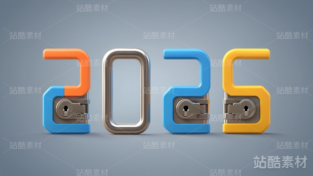免抠安全2025主题艺术字（免费）