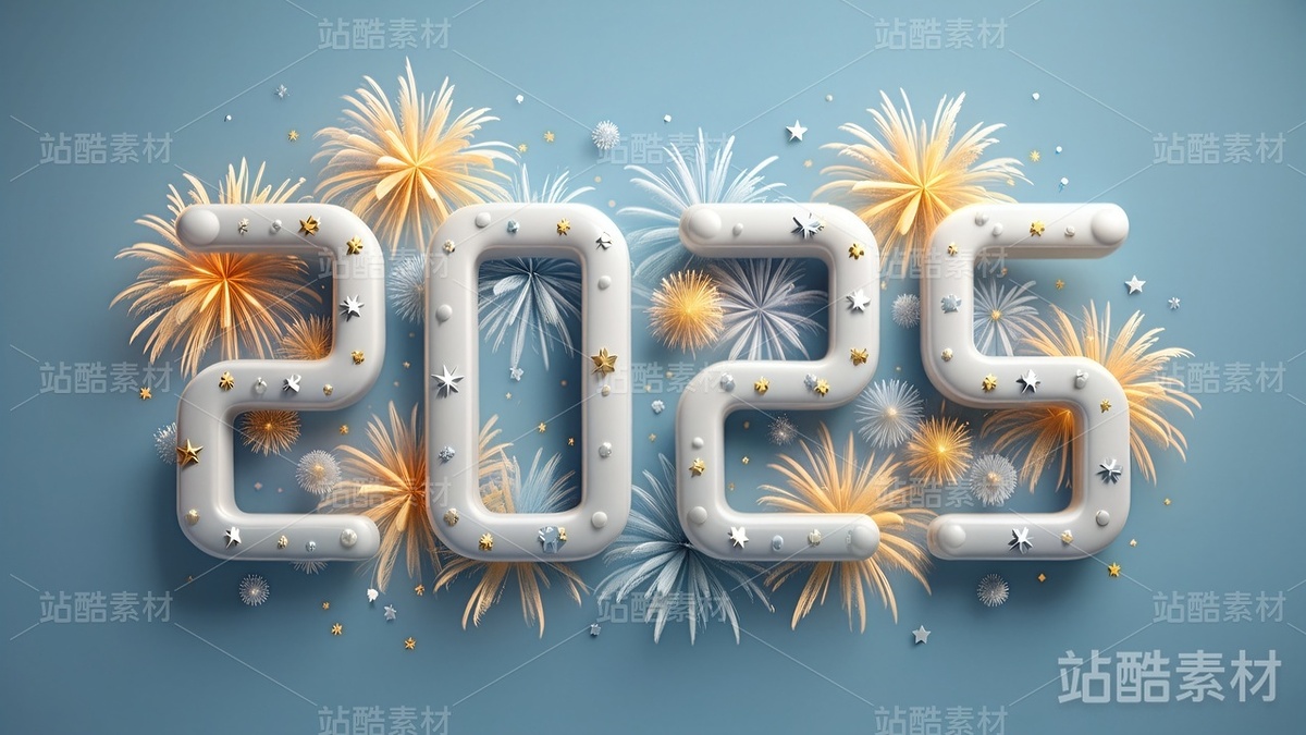 8款璀璨烟花系列2025立体字(主预览-4738) - 未分类 - 站酷设计师明原创素材 - 站酷ZCOOL