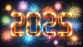 8款璀璨烟花系列2025立体字(导航-4741) - 未分类 - 站酷设计师明原创素材 - 站酷ZCOOL