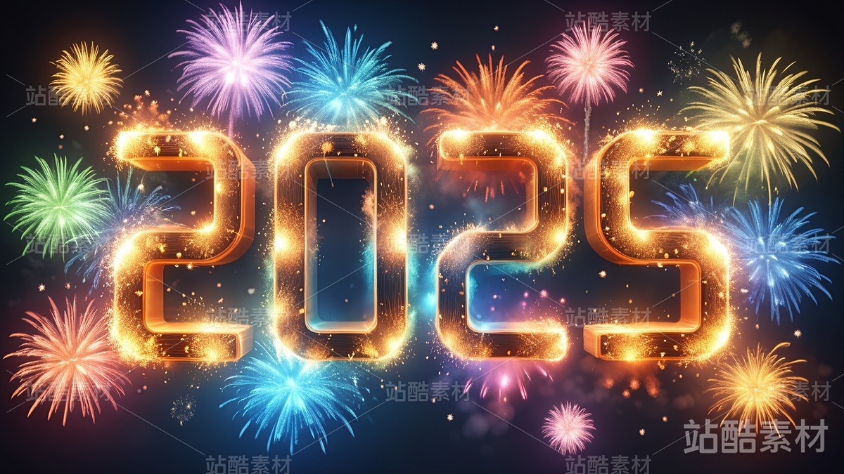 8款璀璨烟花系列2025立体字(主预览-4741) - 未分类 - 站酷设计师明原创素材 - 站酷ZCOOL
