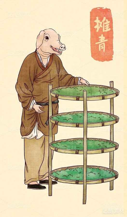 茶道十二生肖之猪猴马狗（主预览-4849） - 未分类 - 站酷设计师Huang师傅原创素材 - 站酷ZCOOL