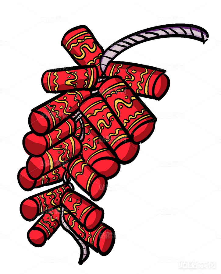 手绘鞭炮（主预览-4938） - 未分类 - 站酷设计师ConyCony原创素材 - 站酷ZCOOL