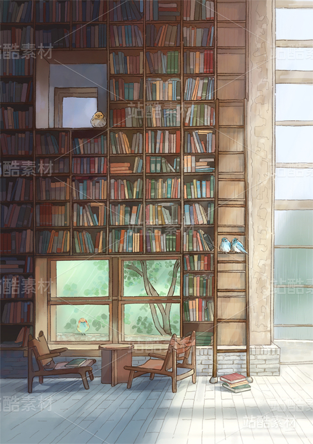 書店里的小鳥（主預(yù)覽-5823） - 未分類 - 站酷設(shè)計(jì)師萌貓半只原創(chuàng)素材 - 站酷ZCOOL