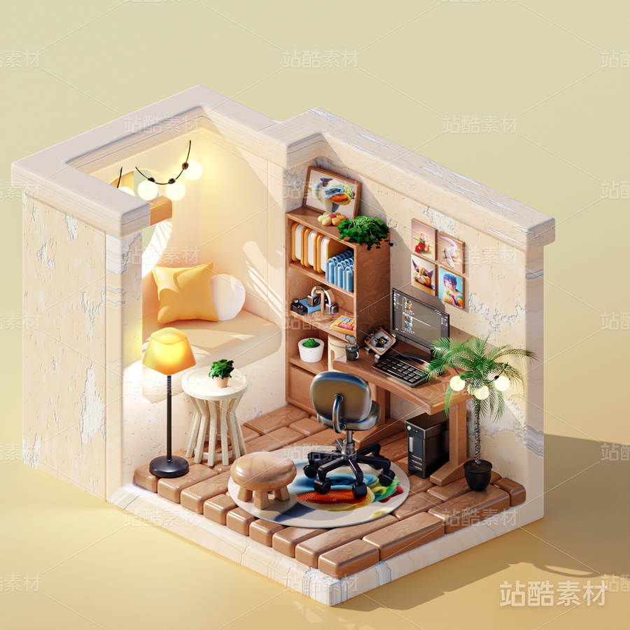 UI_3D等距房间（主预览-5898） - 未分类 - 站酷设计师UI设计师吧原创素材 - 站酷ZCOOL