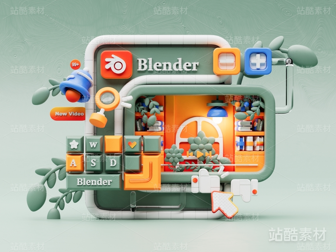 Blender_等距场景